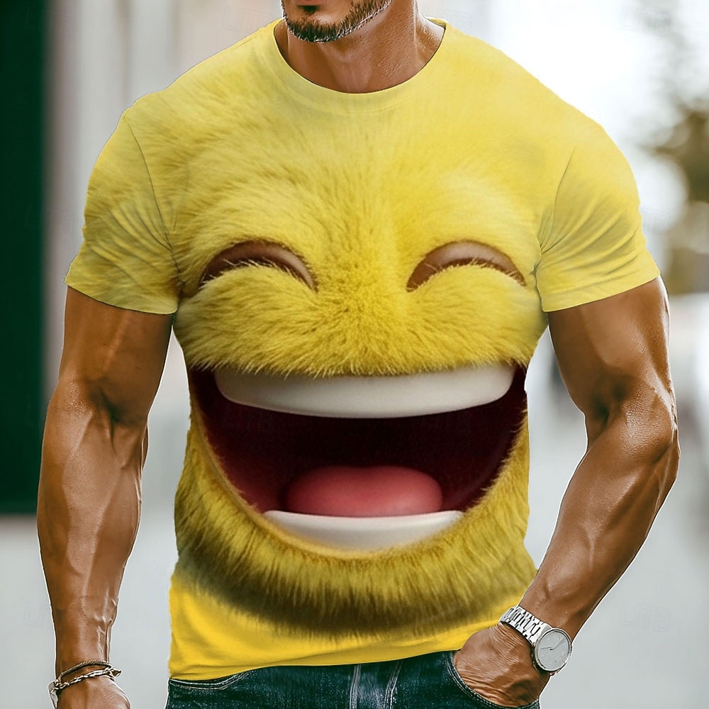 Hombre Emoticones divertidos Camiseta Manga Corta Camiseta Impresión 3D Cuello Barco Camisa Moda Exagerado Casual Diario Calle Azul Piscina Amarillo Morado Verano Primavera Ropa S M L XL XXL XXXL 2026 - $18.99 –P1