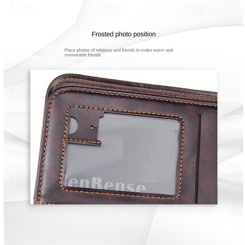 2 Pack Men's Wallet Vintage Retro Bifold PU Leather Purse, Distressed Riveted Short Wallet with Snap Button Closure, Card Holder for Men Boyfriend Father Gift, Brown/Charcoal 2026 - $17.99 –P6