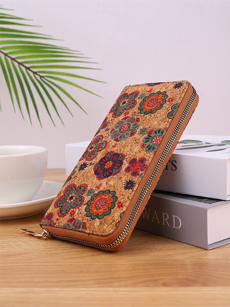 Dame-lommebok i bohemsk kunstskinn med lang lommebok, stor kapasitet og flere kortspor med glidelås rundt clutch i flere mønstre for shopping, daglig bruk og reiser 2026 - $11.99 –P6