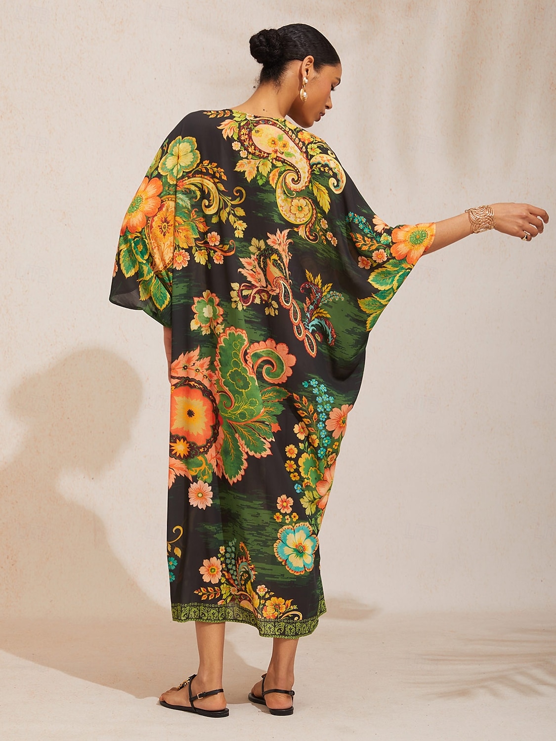 paisley mintás, lenge sifon kaftán 2026 - $79.99 –P2
