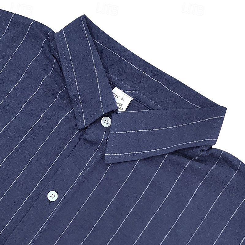 Men Linen Shirt 2 Piece Shirt Set And Shorts Linen Shorts Beach Shorts Set Vertical Stripes Casual Daily Outdoor Turndown Short Sleeve Summer Fashion Casual Comfortable Clothing Apparel 2026 - $32.99 –P4