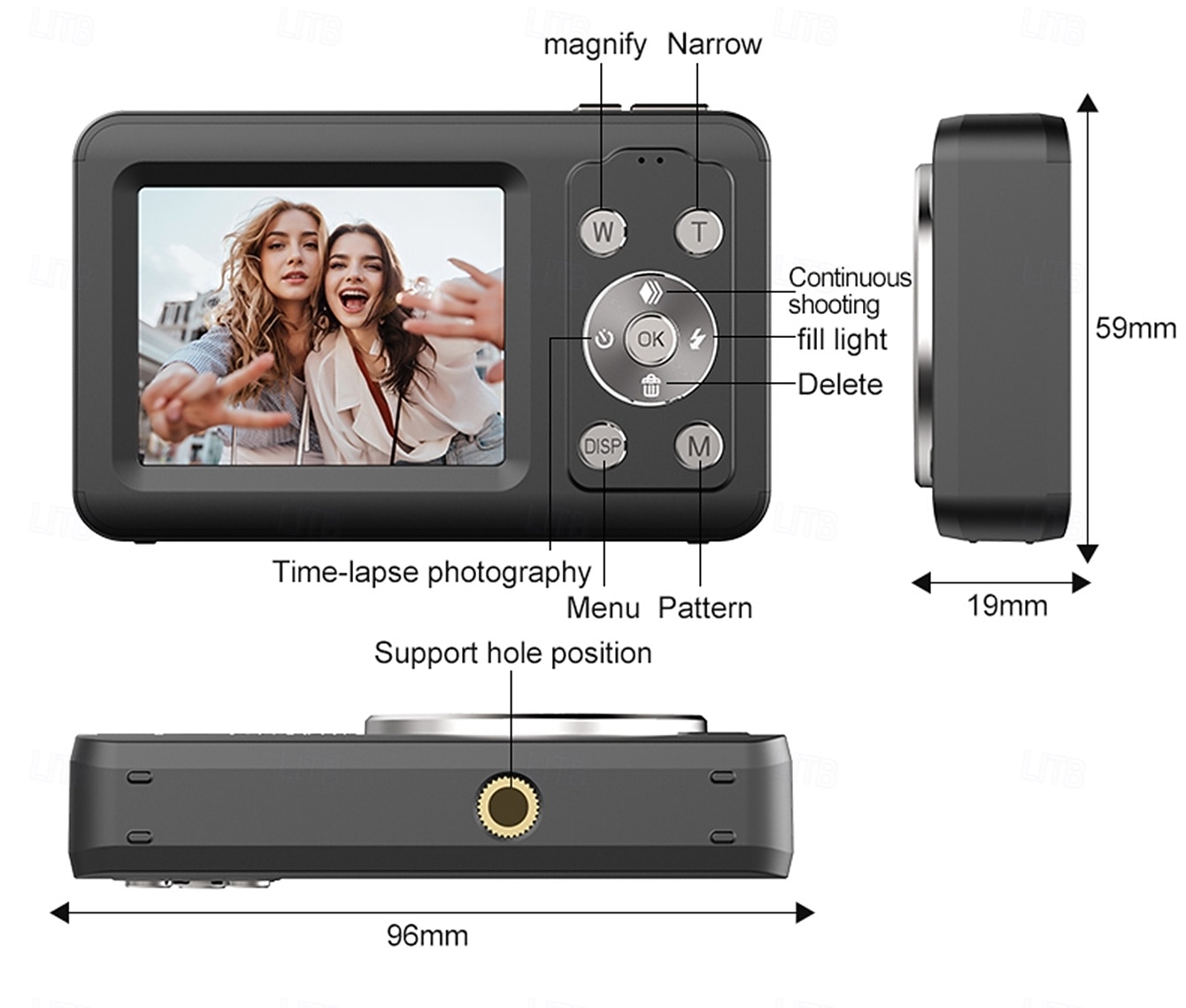 4K Digital Camera for Photography, 64MP Vlogging Camera for YouTube with 16X Zoom, Compact Point and Shoot Camera for Kids Teens Beginners Students, Portable Travel Camera with Fill Light 2026 - $51.99 –P16