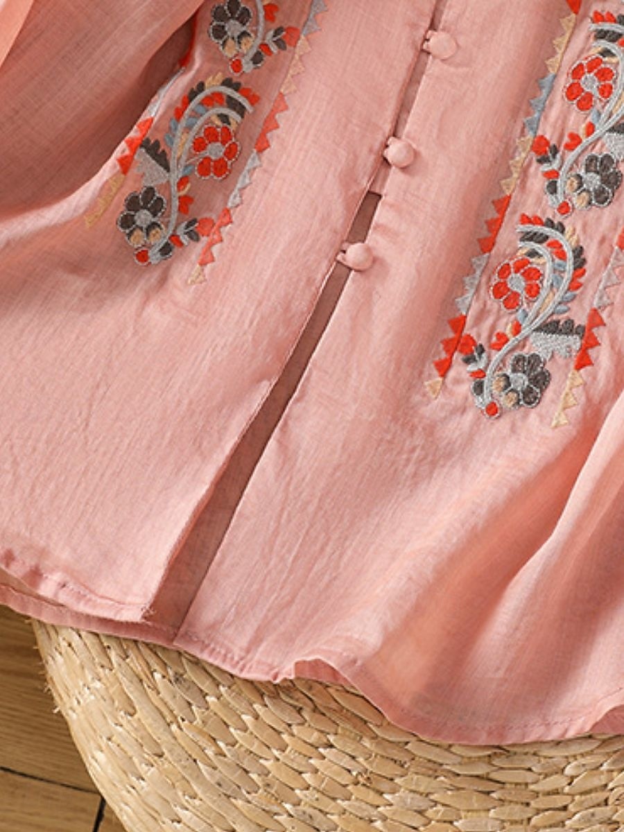 camisa de manga larga para mujer con bordado floral 2026 - $41.99 –P3