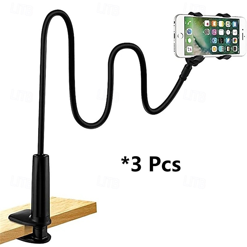 3 Pack Flexible Gooseneck Phone Holder for Bed - 360 Rotating Long Arm Cell Phone Stand, Clip-on Lazy Bracket Mount for Headboard, Desk, Kitchen, Hands-Free Phone Stand Compatible with All Smartphones 2026 - $17.99 –P8