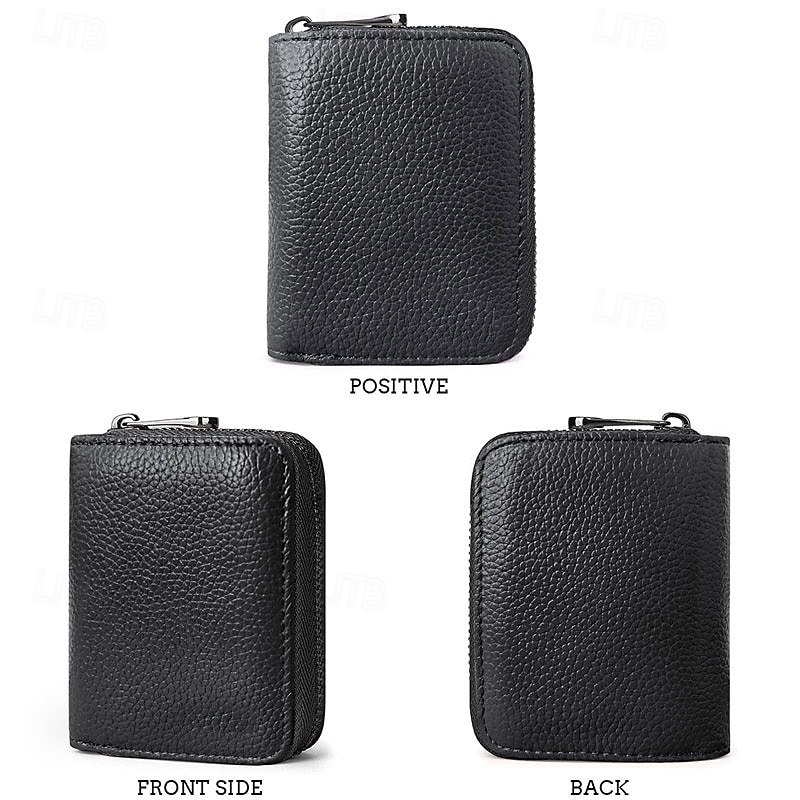 2 Pack RFID Blocking Credit Card Holder for Women & Men, Genuine Leather Zipper Wallet with 20 Card Slots, Accordion Style Large Capacity Travel Card Case Organizer, Identity Theft Protection 2026 - $26.99 –P3