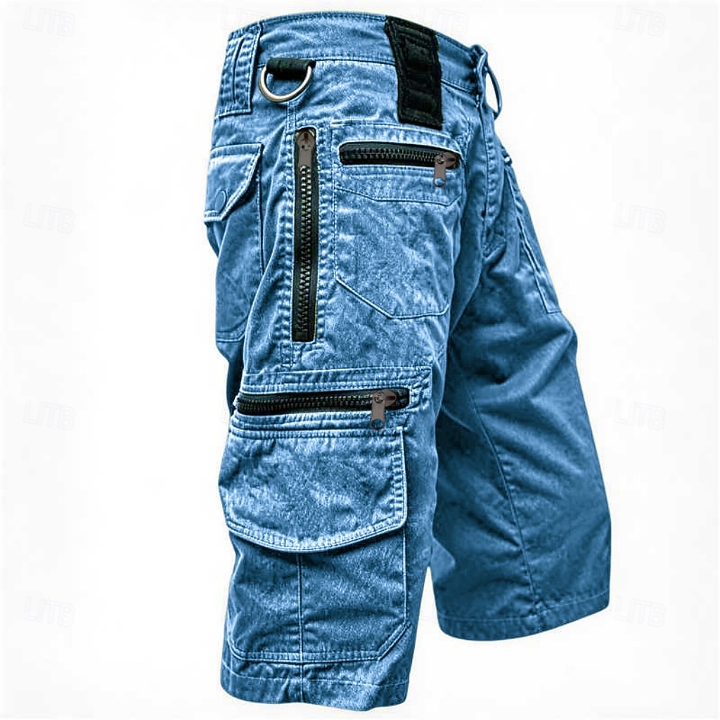 Hombre Pantalones tipo cargo Pantalón Corto Cargo Pantalón corto Pantalones cortos casuales Multi bolsillo Bolsillo con solapa Plano Comodidad Transpirable Medio corto Casual Exterior Vacaciones 2026 - $53.99 –P7
