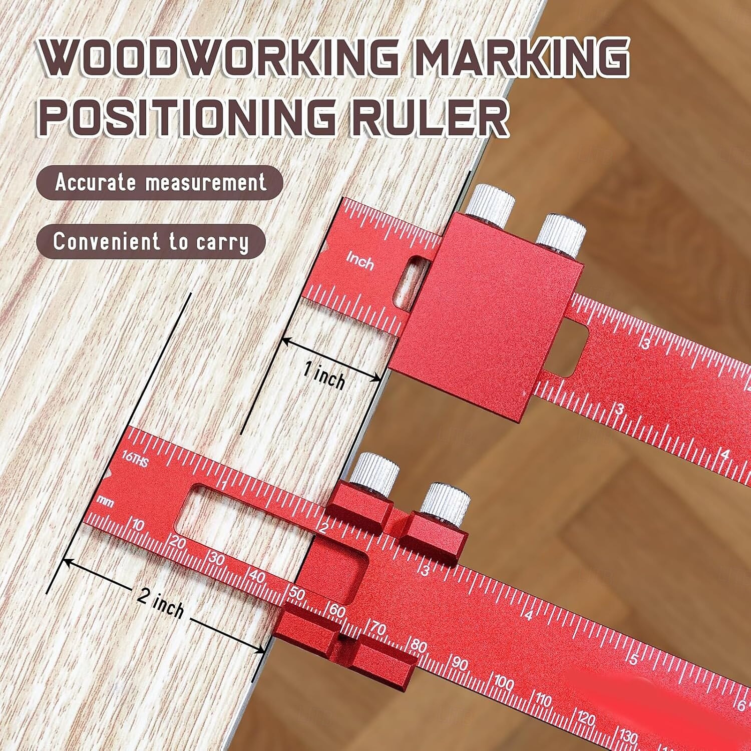 Высокоточная многофункциональная алюминиевая линейка для деревообработки, чертежей и разметки. 2026 - $14.99 –P5