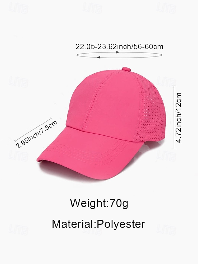 Women's Quick-Dry Polyester Ponytail Baseball Cap, Adjustable Multi-Color Sports Hat for Casual Wear, Running, Hiking, Tennis, Gym Workouts and Outdoor Activities 2026 - $11.99 –P14