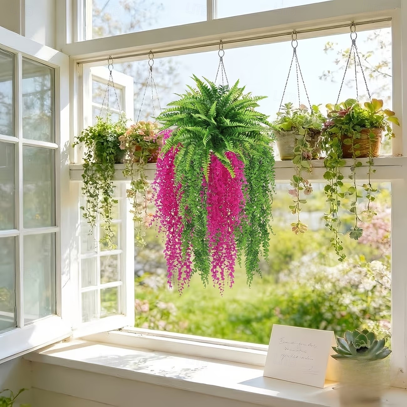 סט לתליית קיר מלאכותי של 4 שרכים ואקליפטוסים, קישוט מודרני לגינה ולפטיו, מושלם לאביב, יום האהבה, יום האם 2026 - $18.99 –P4