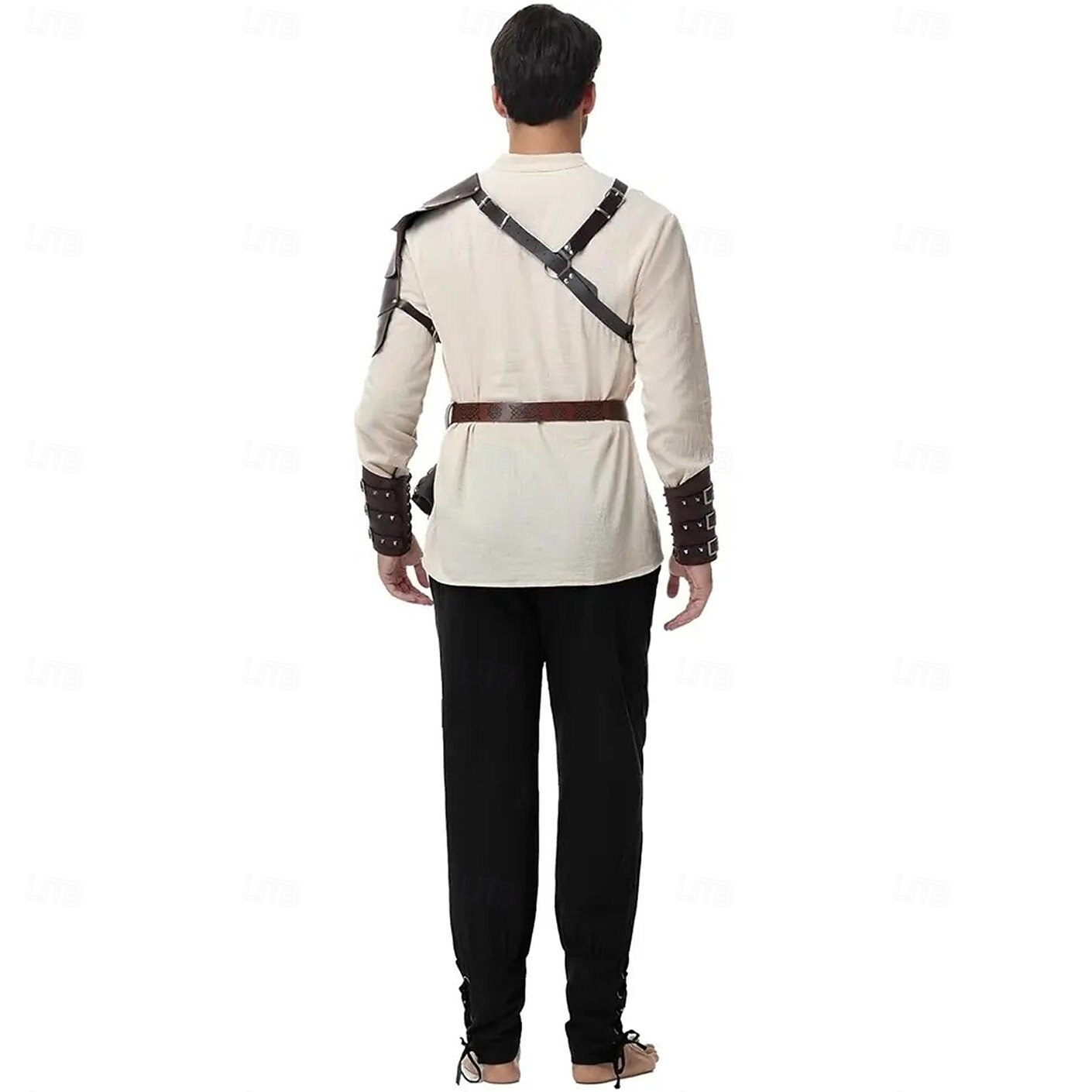 Medieval Renaissance Pants Waist Belt Shirt Long Sleeves Lace up Fancy Dress Men's Masquerade Party Renaissance Fair LARP Adults' Shirt Pants Shoulder Armor 2026 - $88.99 –P4