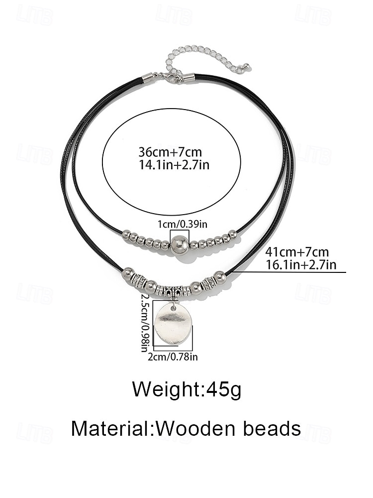 Women's Boho Alloy Double Layer Pendant Necklace, Multi Style Charm Choker for Beach Vacation, Summer Resort and Everyday Casual Wear 2026 - $9.99 –P10