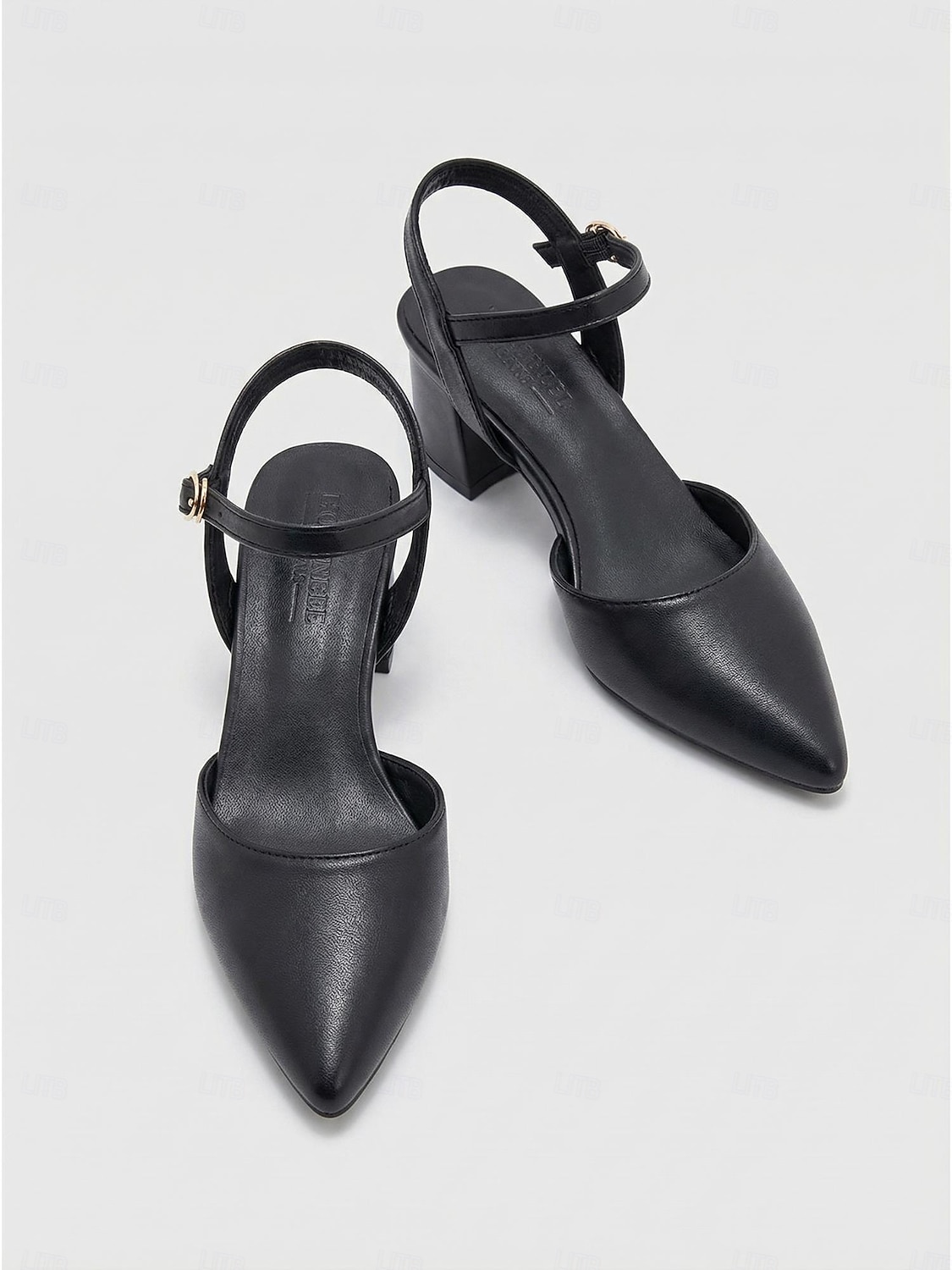 Women's Professional Black Pointed Toe Slingback Pumps - Elegant Block Heel Shoes with Adjustable Ankle Strap for Business Meetings, Formal Work & Career Wear 2026 - $54.99 –P4