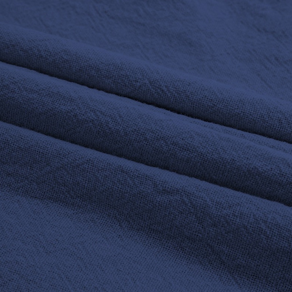 Per uomo Camicia Camicia di lino Camicia Estiva Abbigliamento da spiaggia Camicia con Bottoni Semplice Casuale Spiaggia Nero+Bianco+Grigio Blu navy + blu + bianco Kaki+Verde+Blu navy Blu navy + blu del 2026 a $41.99 –P5