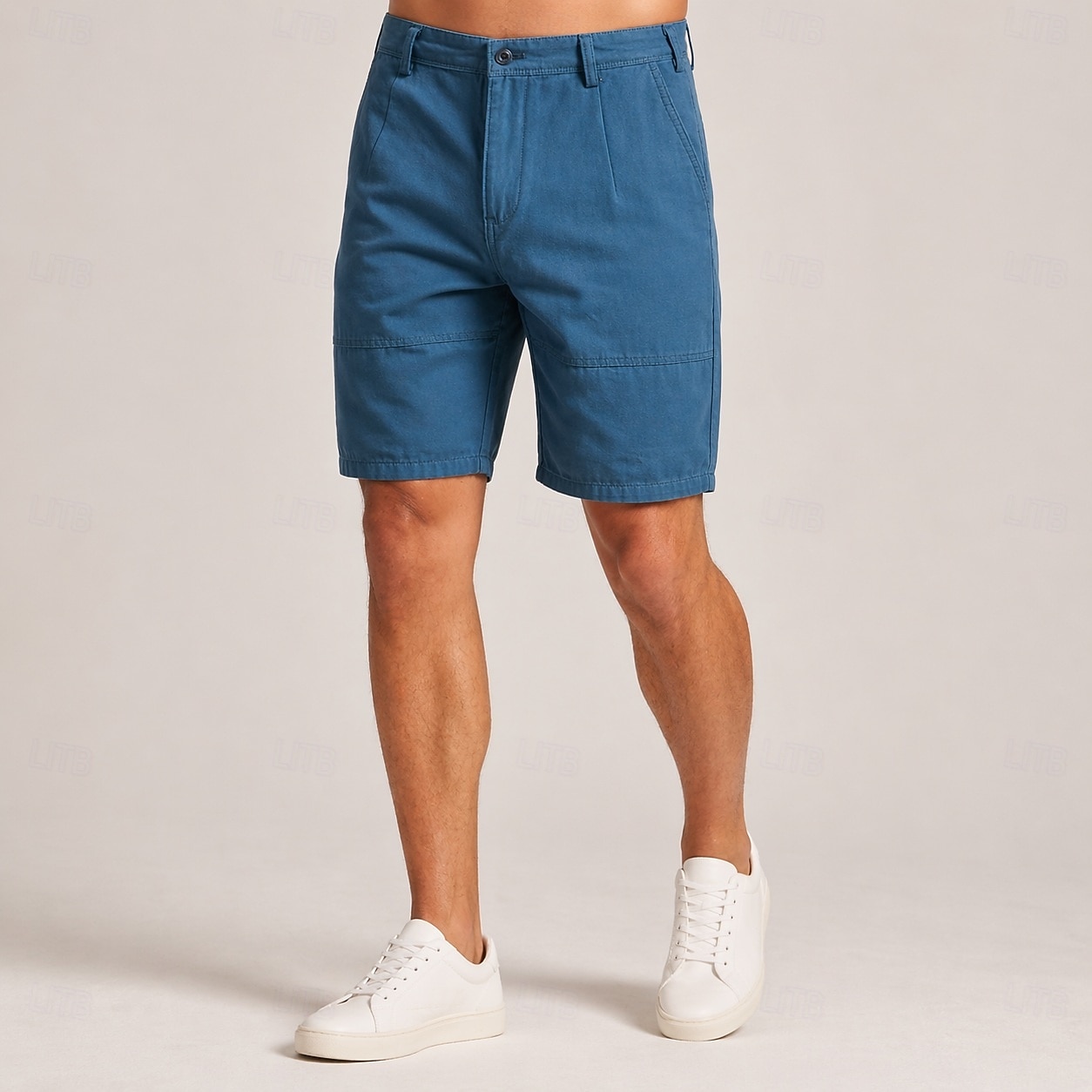 Voor heren Korte broek Werkshorts Acid Wash Shorts Zak Puur Effen Effen kleur Comfort Boven de knie Casual Buiten Kantoor Modieus Streetwear blauw Inelastisch 2026 - $39.99 –P1