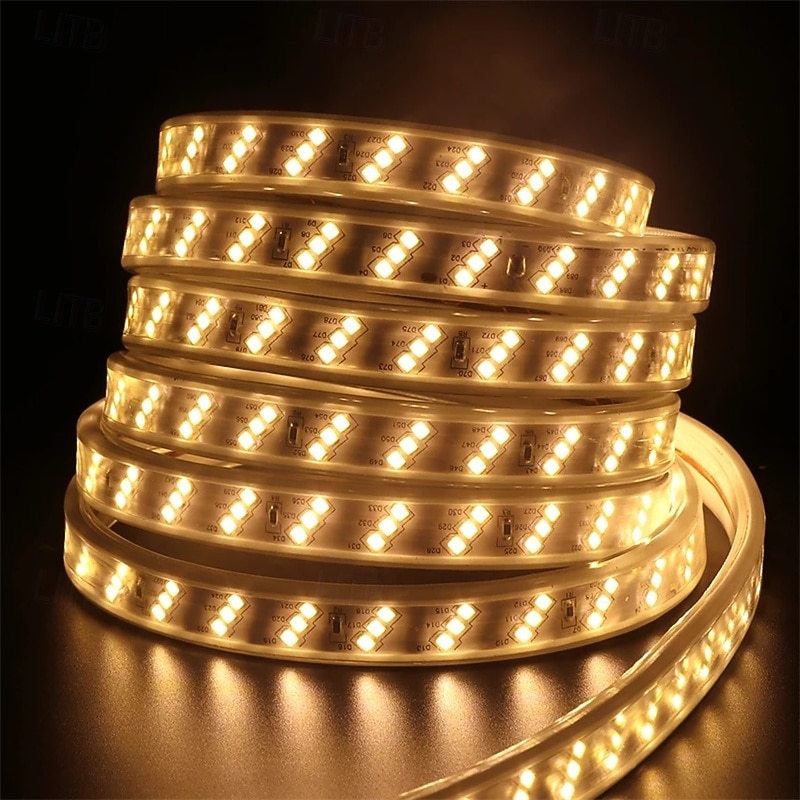 Hochleistungsfähige, wasserdichte LED-Streifen, 180 LEDs pro Meter, 220-V-EU-Stecker, warmweiß, weiß und neutralweiß, für Garten, Hochzeit, Urlaub, Pool, Party und als stimmungsvolle Dekorationsbeleuchtung. 2026 - $8.99 –P7