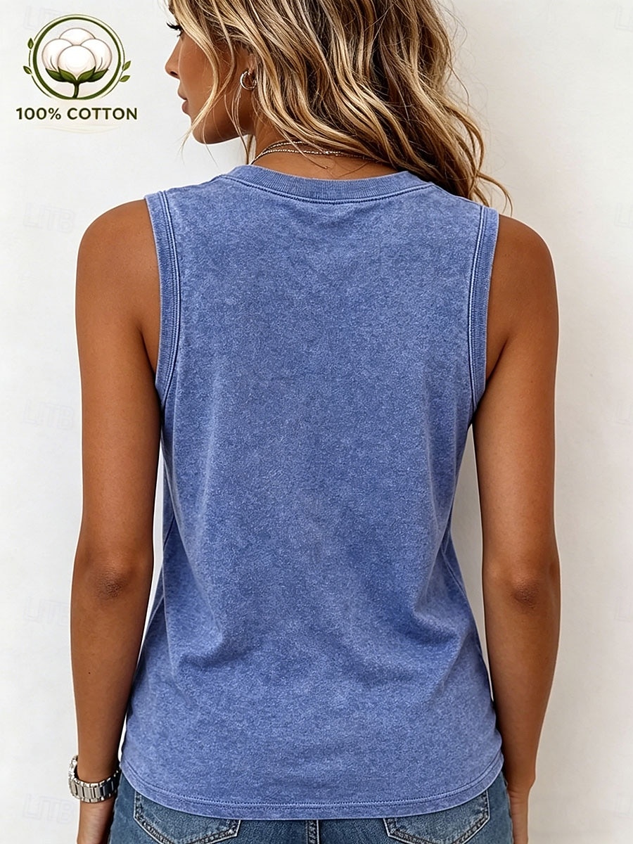SoftFade™ Women's Vintage 100% Cotton Tank Top - Soft Washed Sleeveless Basic Tops 2026 - $26.99 –P11