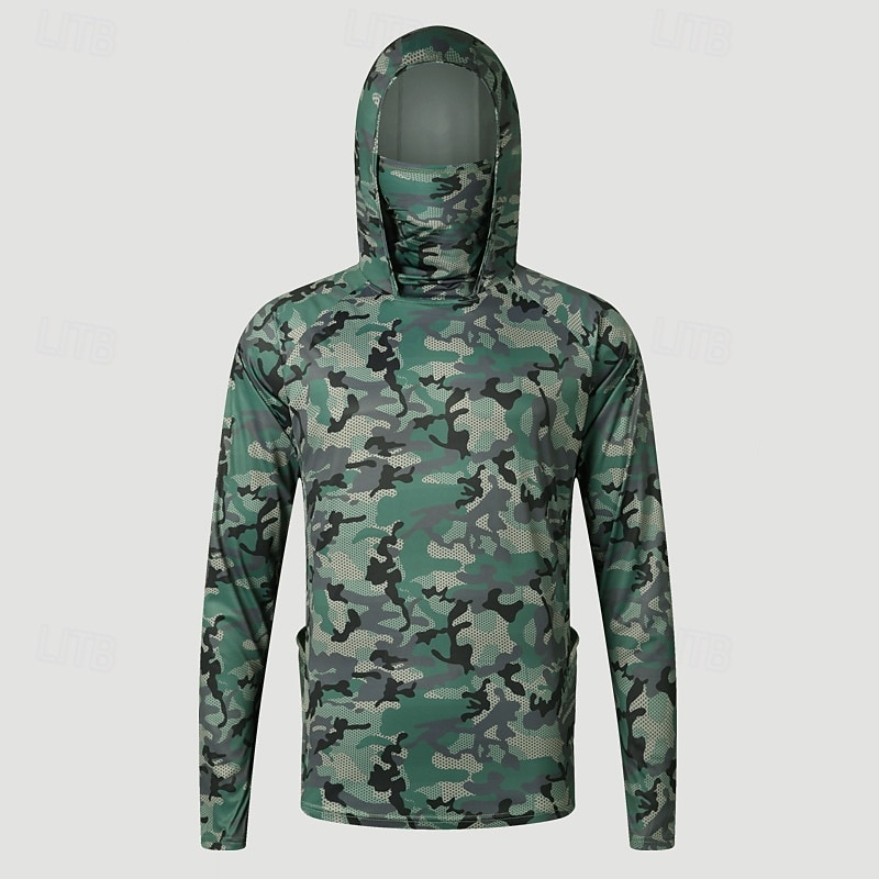 Homens Camisa de Trilha Camisa de pesca Camisa com proteção UV Manga Longa Com Capuz Blusas Ao ar livre Proteção Solar UV Respirável Verão Primavera Terileno Preto Branco Vermelho Pesca Alpinismo de 2026 por $31.99 –P8
