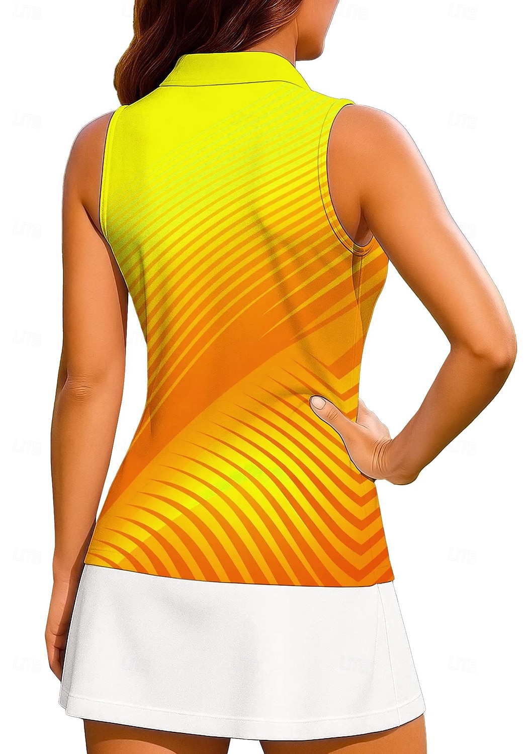 Mulheres Geométrica Tops Camisa Esportiva Camisa polo de caminhada Camisa de tênis Sem Manga Zíper Floral UPF50+ Resistente a UV Elasticidade Alta Pavio Humido Respirável Tênis Golfe Pickleball de 2026 por $20.99 –P3