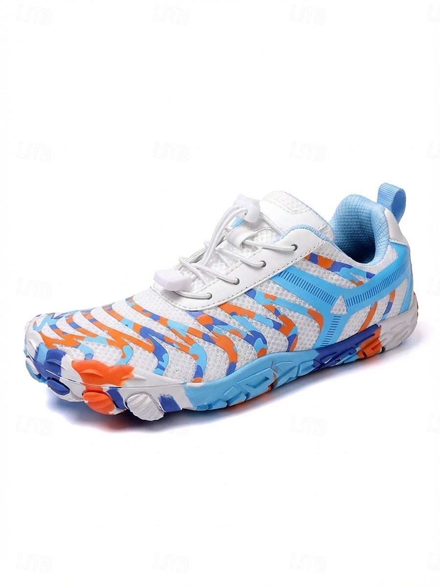Witte en oranje sneldrogende waterschoenen voor heren, lichtgewicht, ademende, antislip aquaschoenen voor wateractiviteiten, zwemmen, strandsporten, kustreizen en rivierwandelingen. 2026 - $42.99 –P5