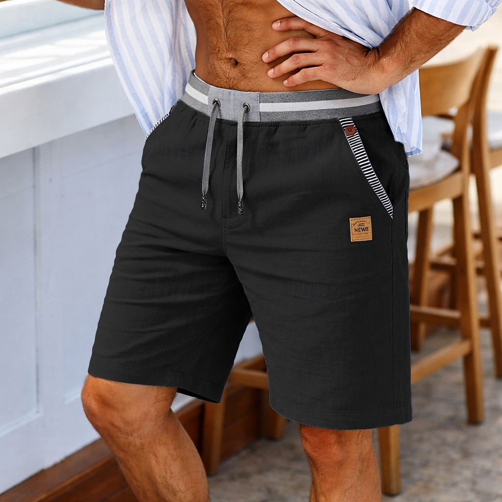 Per uomo Shorts Shorts di Lino Pantaloncini Estivi Shorts da Spiaggia Coulisse Tasca Elastico in vita Tinta unica Blocco di colori Tinta unita Comodità Traspirante Corto Casuale Quotidiano Spiaggia del 2026 a $27.99 –P9