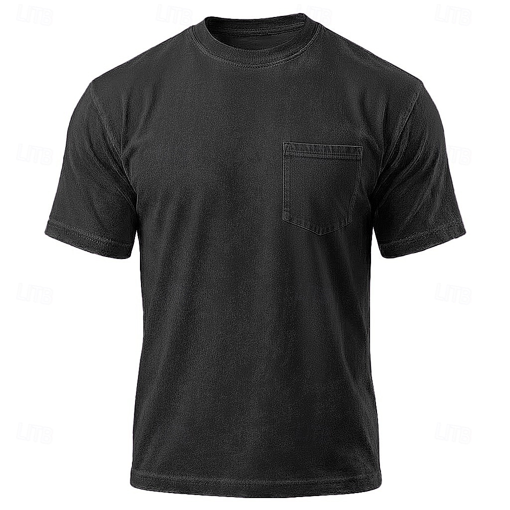 SoftFade™ Heren T Shirt 100% Katoen Acid Wash Shirt Tee Top Korte Mouwen Ronde Hals Crewneck Zomer Lente Effen Kleur Vintage Streetwear Designer Zak Garment Dyed Vervaagd Casual Vakantie Straat 2026 - $31.99 –P4