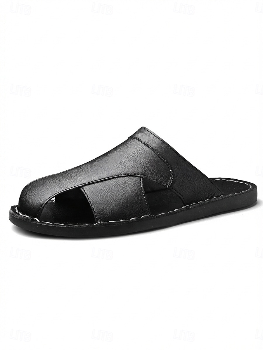Sandali da uomo marroni in similpelle con cinturino incrociato, leggeri e comodi, ideali per vacanze al mare, viaggi su isole, relax in riva al mare, tempo libero in resort e stile casual per la stagione calda. del 2026 a $42.99 –P6