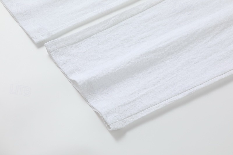 Women's Cotton Linen Pants Summer Pants Pants Trousers Vacation Basic Casual Daily Full Length Natural Plain Drawstring Front Pocket Comfort Breathability Comfortable Inelastic Daily Going out Weekend 2026 - $22.99 –P7