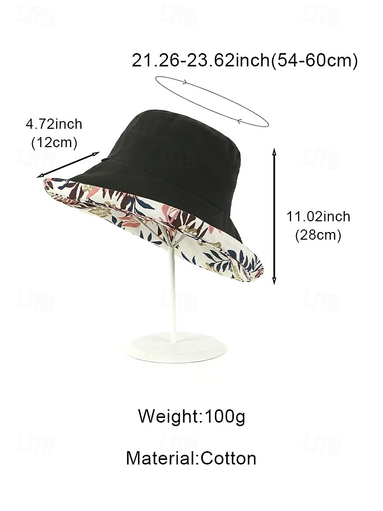 Women's Bohemian Reversible Polyester Sun Hat, Multi-Color Wide Brim Foldable Beach Bucket Hat for Vacation, Travel, Outdoor Leisure and Everyday Casual Wear 2026 - $14.99 –P11