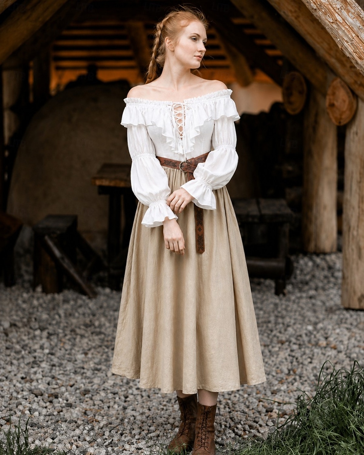 Médiéval Renaissance Blouse / Chemise Manches longues Pirate Viking Épaules Dénudées Déguisement Femmes Pirate Fantaisie Halloween Carnaval Performance LARP Foire de la Renaissance Adulte Chemisier de 2026 ? $33.99 –P9