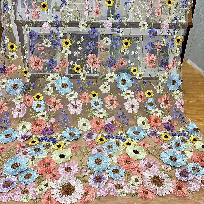 Mořská panna party šaty vintage šaty svatba svatební host Ankle délky krátký rukáv s kulatým výstřihem tyl s výšivkami šaty 2026 - $159.99 –P12