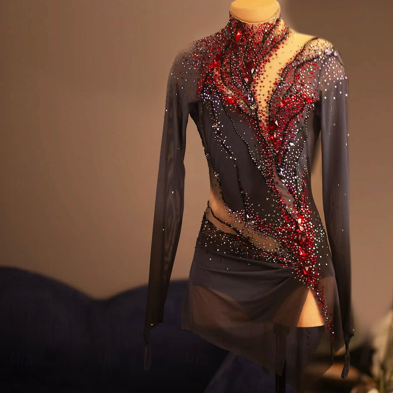 black and red skating dress Classic Faded Red Skating Dress