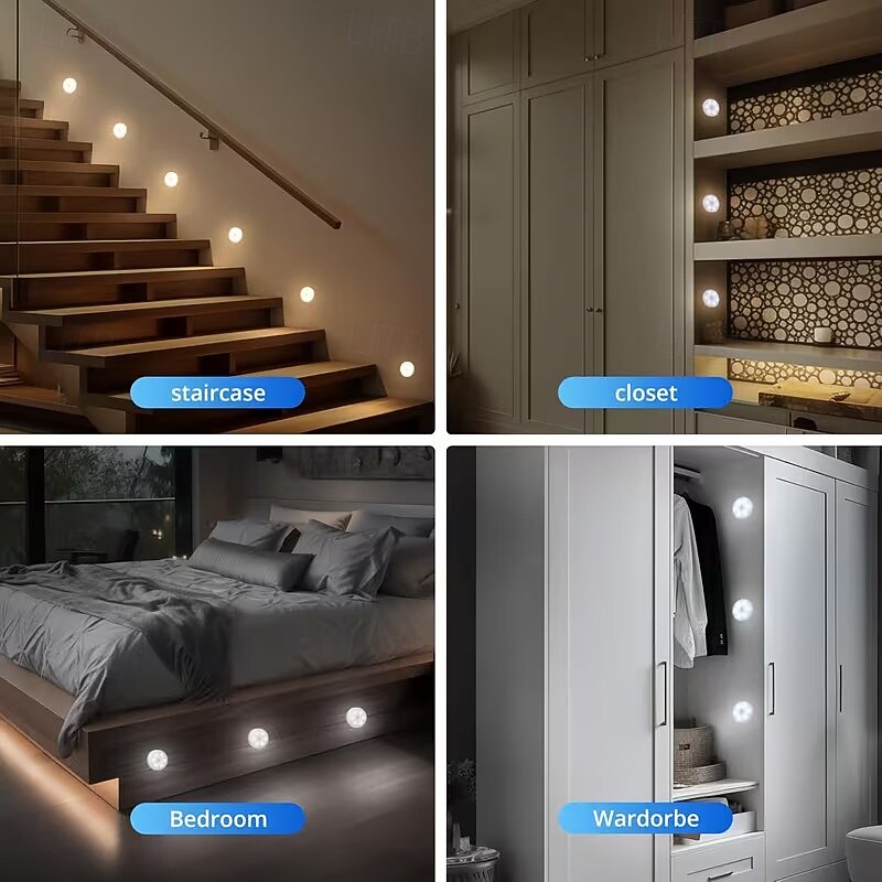 2 luci notturne con sensore di movimento, luci notturne a LED ricaricabili con batteria a lunga durata, luci da parete magnetiche wireless per armadi, scale, corridoi, camere da letto, illuminazione del 2026 a $15.99 –P3