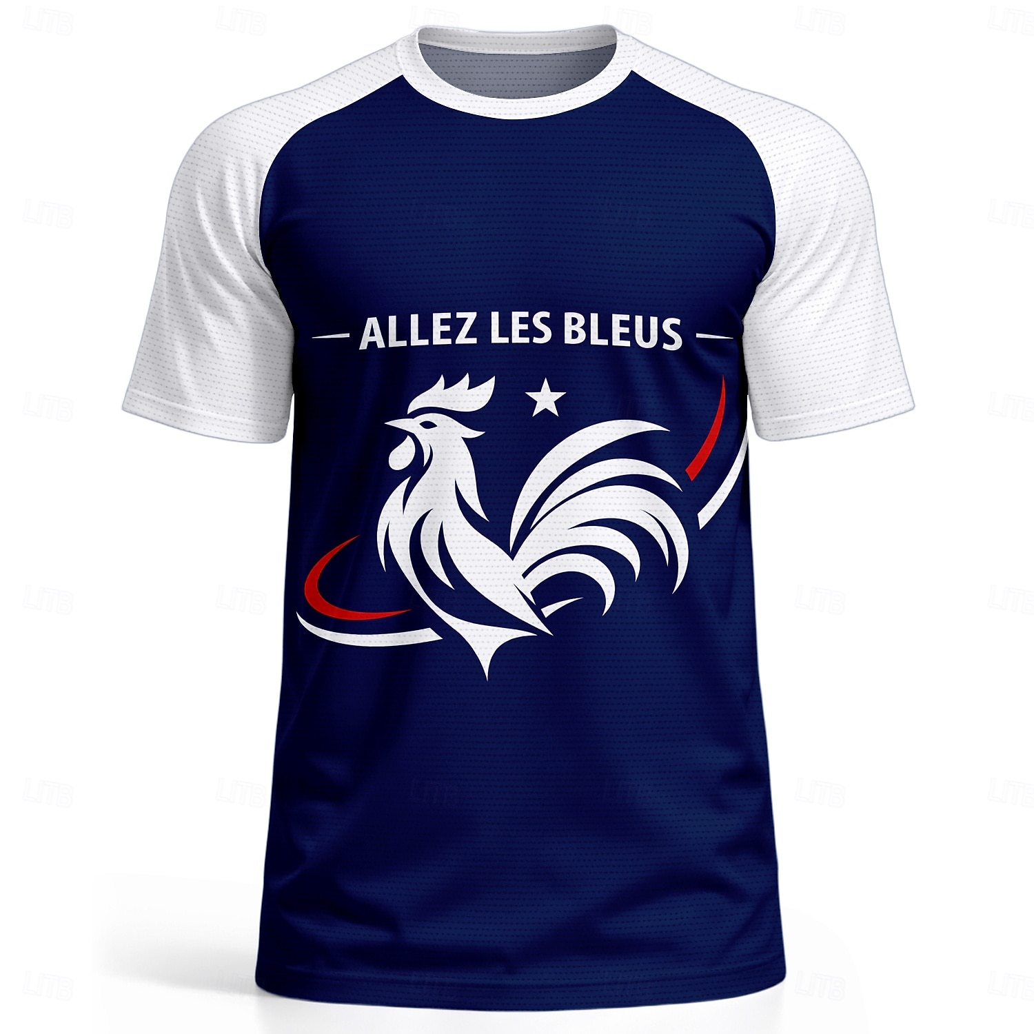 Voor heren Frankrijk Voetbalzomer Wereldwijde wedstrijd Truien Hardloopshirt Zomer Kleurenblok Korte mouw UPF 50 Sneldrogend Ademend Informeel Hardlopen Joggen Fitness blauw Sportkleding Sportkleding 2026 - $18.99 –P4