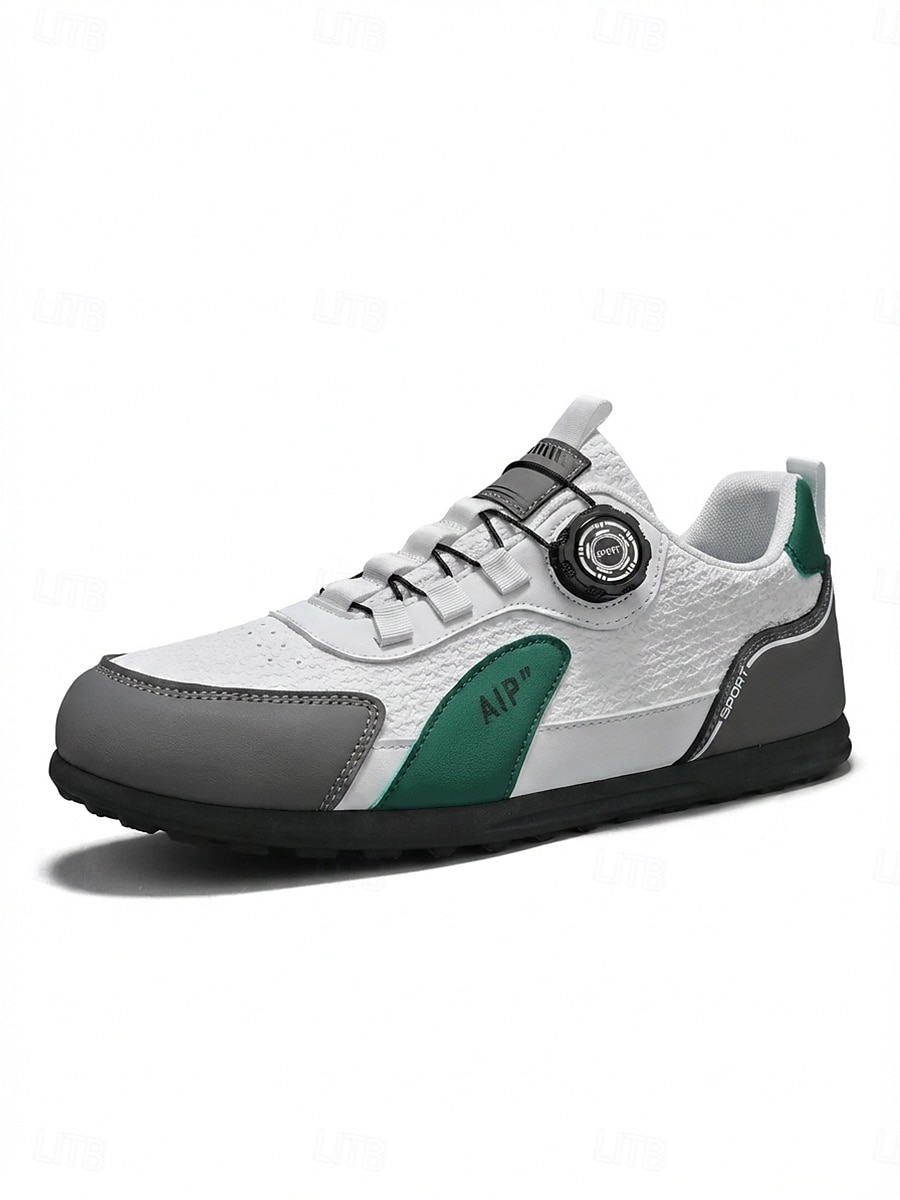 Tênis casuais masculinos brancos e verdes com cadarço, leves e confortáveis para caminhada, respiráveis e com um toque de elegância, ideais para resorts, viagens de férias, momentos de lazer em destinos tropicais e para o dia a dia no verão. de 2026 por $34.99 –P5
