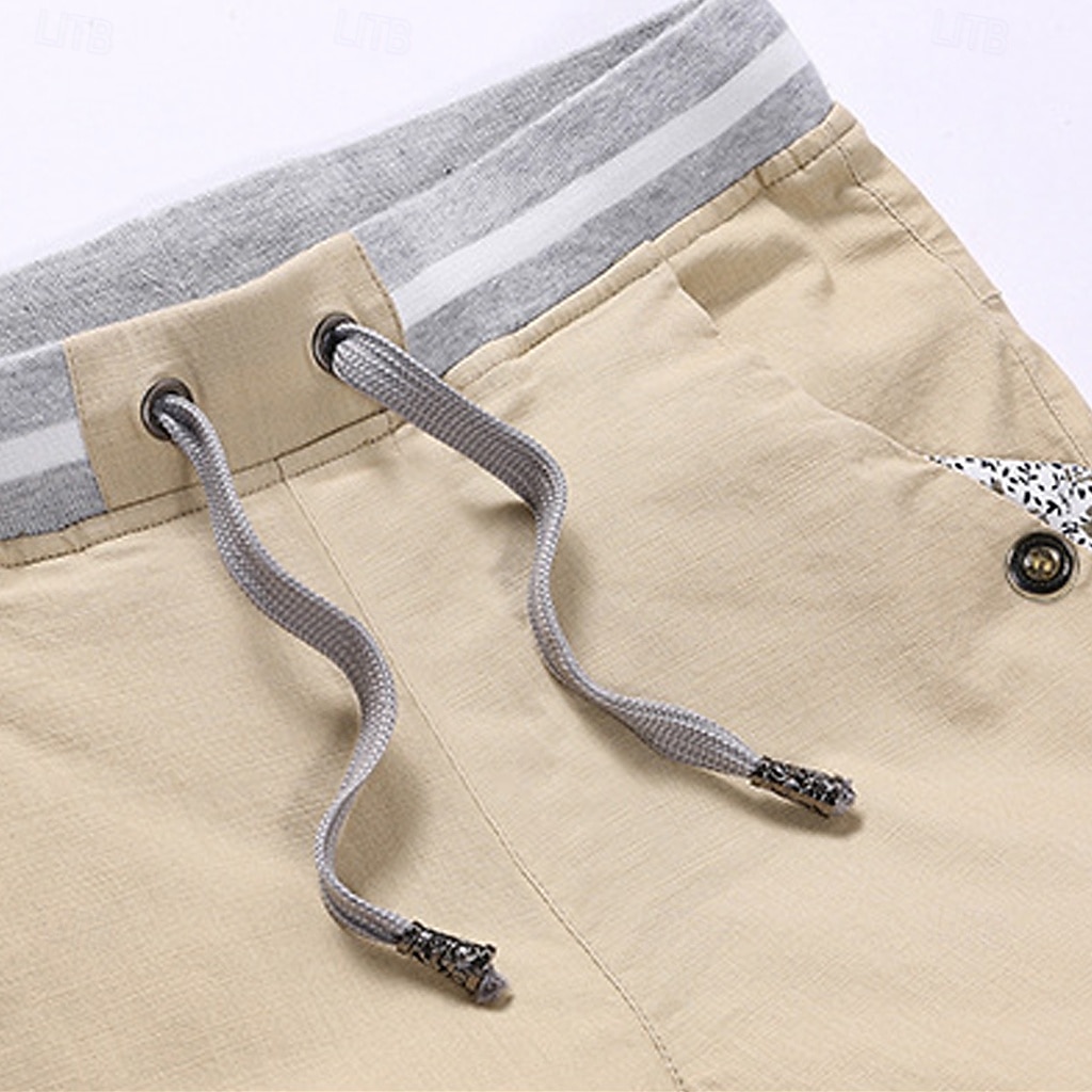 Per uomo Shorts Shorts di Lino Pantaloncini Estivi Shorts da Spiaggia Coulisse Tasca Elastico in vita Blocco di colori Tinta unita Comodità Traspirante Corto Casuale Quotidiano Spiaggia Vacanza Moda del 2026 a $17.99 –P4