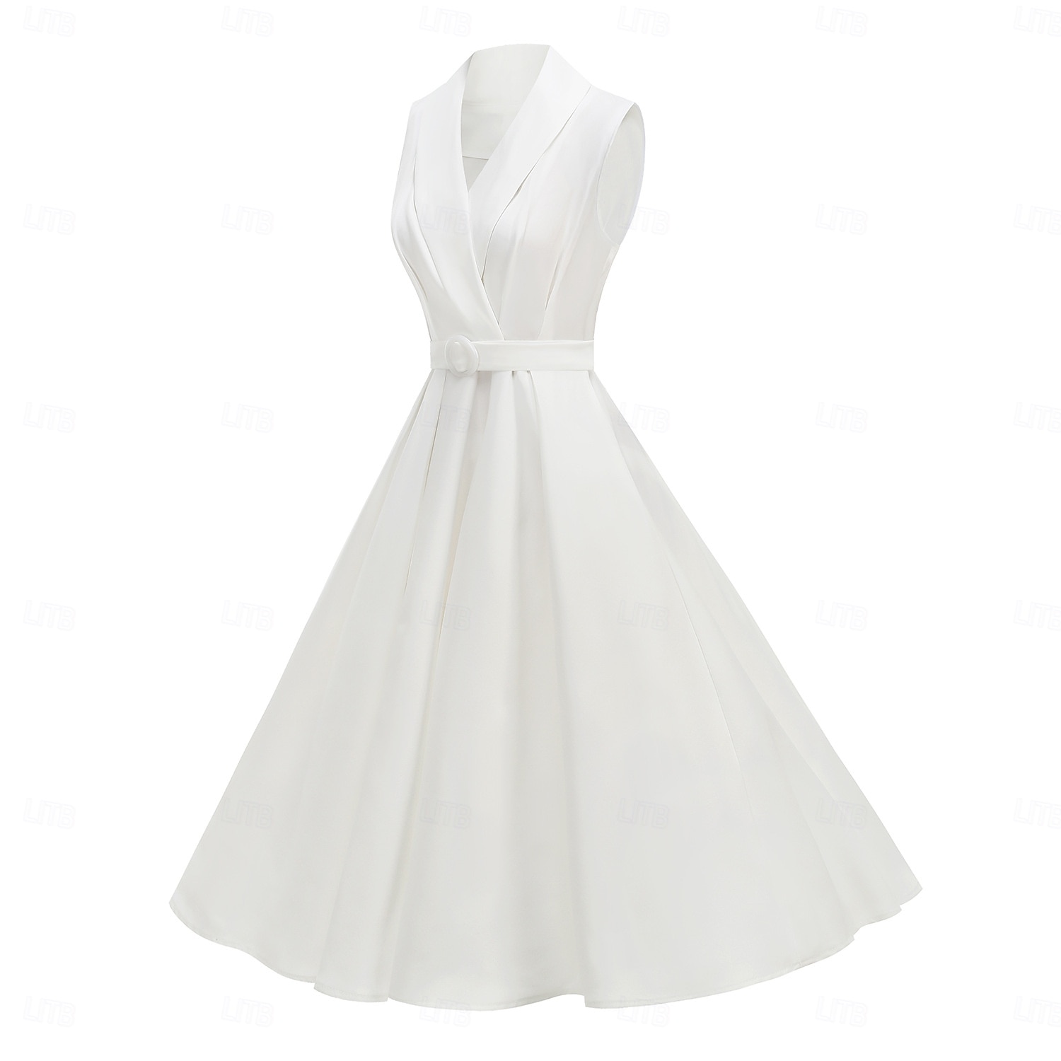 1950er Retro Vintage Rockabilly Midlänge Kleid Swing-Kleid Ausgestelltes Kleid Kurze Ärmel Einfarbig Tupfen Tailliert und ausgestellt Schaukel V Ausschnitt Kostüm Damen Lässig Party Alltagskleidung 2026 - $49.99 –P9