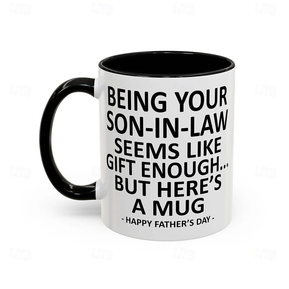 Grappige cadeaumok voor papa, je schoonzoon zijn is al een cadeau op zich. Een leuk Vaderdagcadeau, een bijzondere koffiemok, een verjaardagscadeau voor papa, een keramische koffiekop voor koffie, 2026 - $16.99 –P4