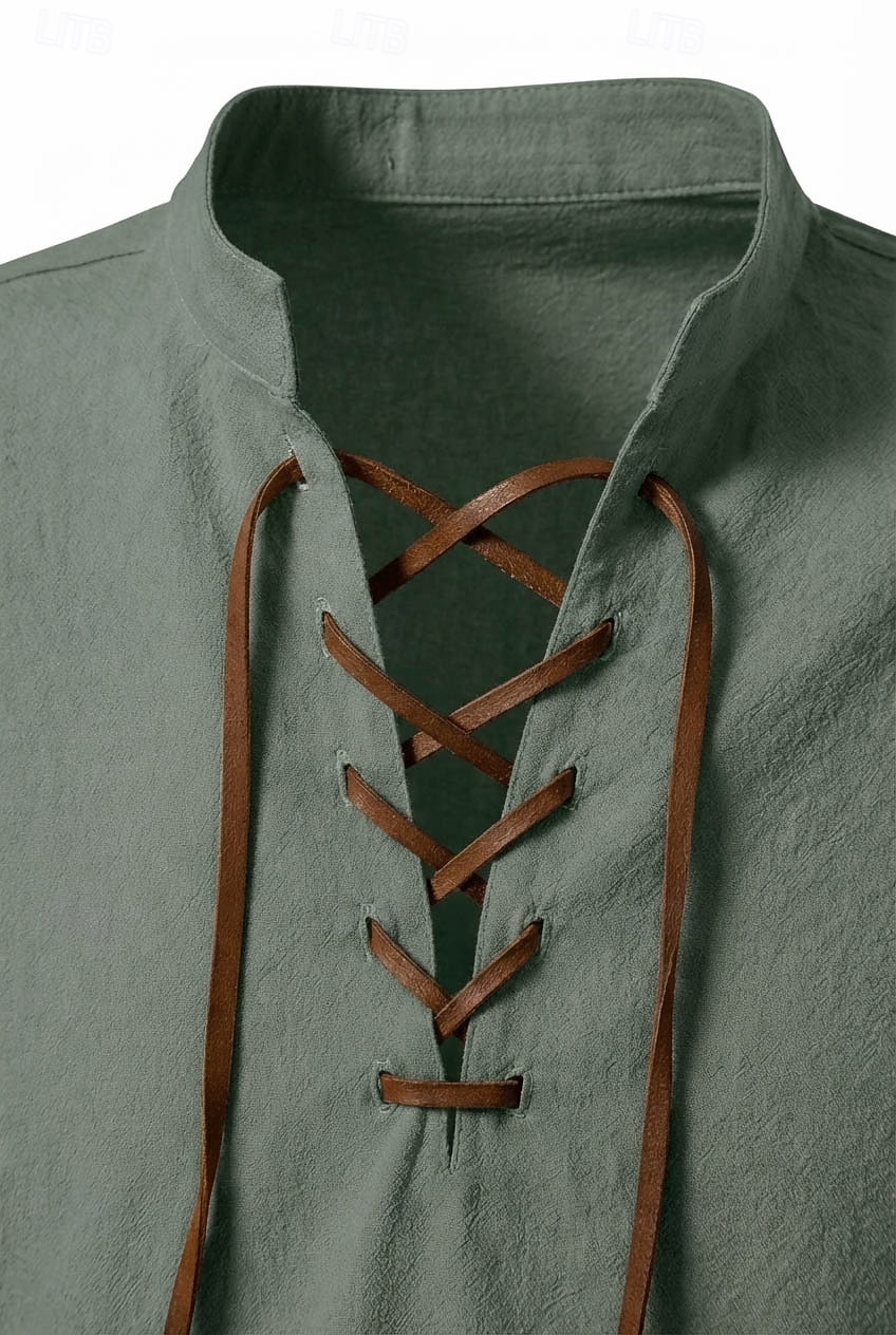 Kostymer i middelalderstil Renessanse قميص Lange Ermer Pirat Viking Kostyme Herre Halloween Karneval Ytelse LARP Ren Faire Voksne Trøye 2026 - $21.99 –P16