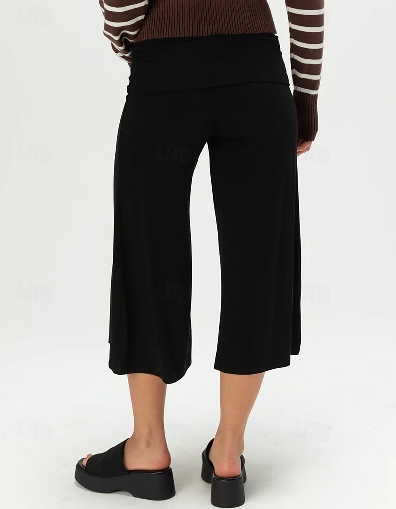 Mujer Pantalones Capri Leggings cómodos Vacaciones Básico Medio corto Alta cintura Comodidad Alta elasticidad Diario Negro Gris Verano Primavera Holgado 2026 - $25.99 –P5