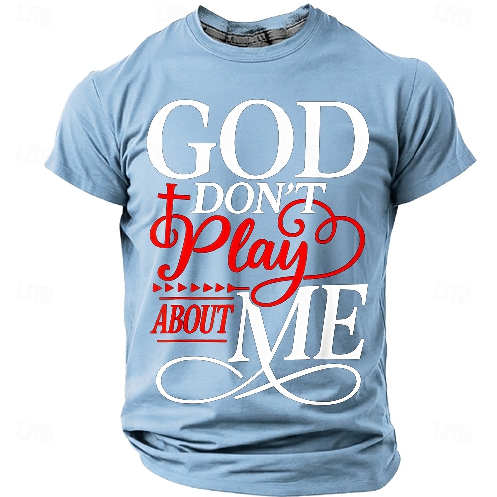 Camiseta Masculina da Bíblia Deus Não Brinca Comigo Camiseta Cristã Urbana Fé Religiosa Proteção Divina Estampa Gráfica Cruz Manga Curta Azul Marinho Roupas de Designer de 2026 por $19.99 –P9