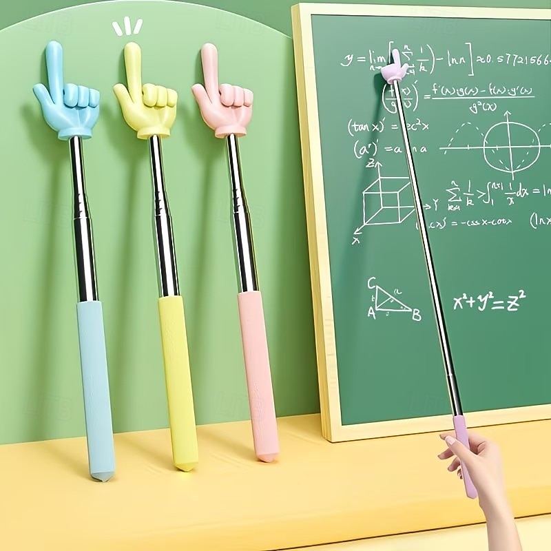 5pcs Retractable Teacher Pointers, Adjustable Finger Pointers, Mini Telescopic Classroom Pointers, Suitable for Elementary and Kindergarten Teachers, Classroom Supplies 2026 - $10.99 –P3