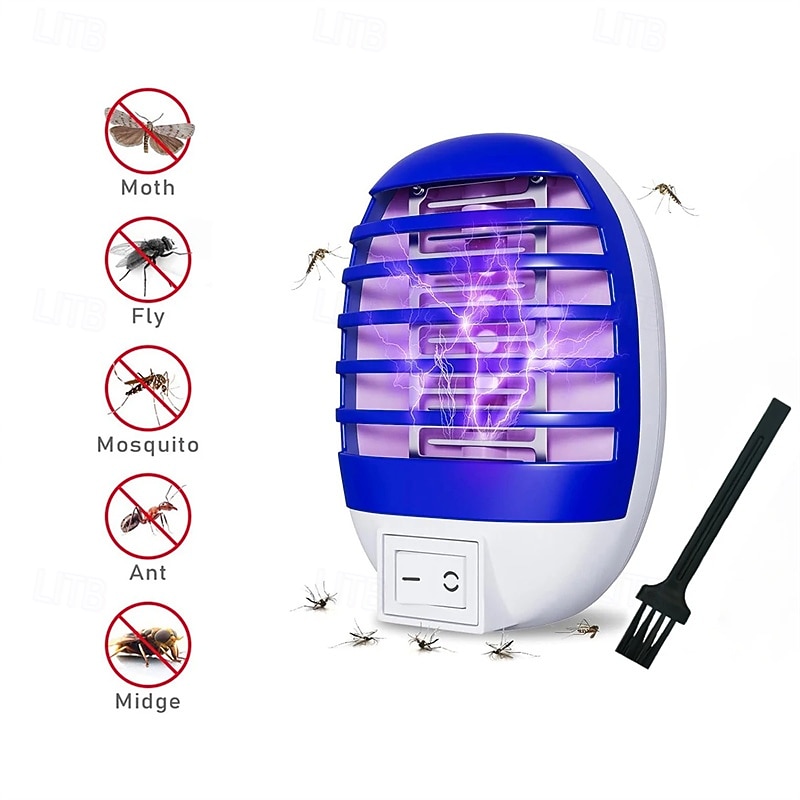 4 Pcs Electric Bug Zapper Indoor, Plug-in Mosquito Killer with UV Light, Fly Trap for House, Effective Against Fruit Flies Gnats Moths Ants Midges, Quiet & Safe for Kitchen, Cleaning Brush Included 2026 - $19.99 –P1
