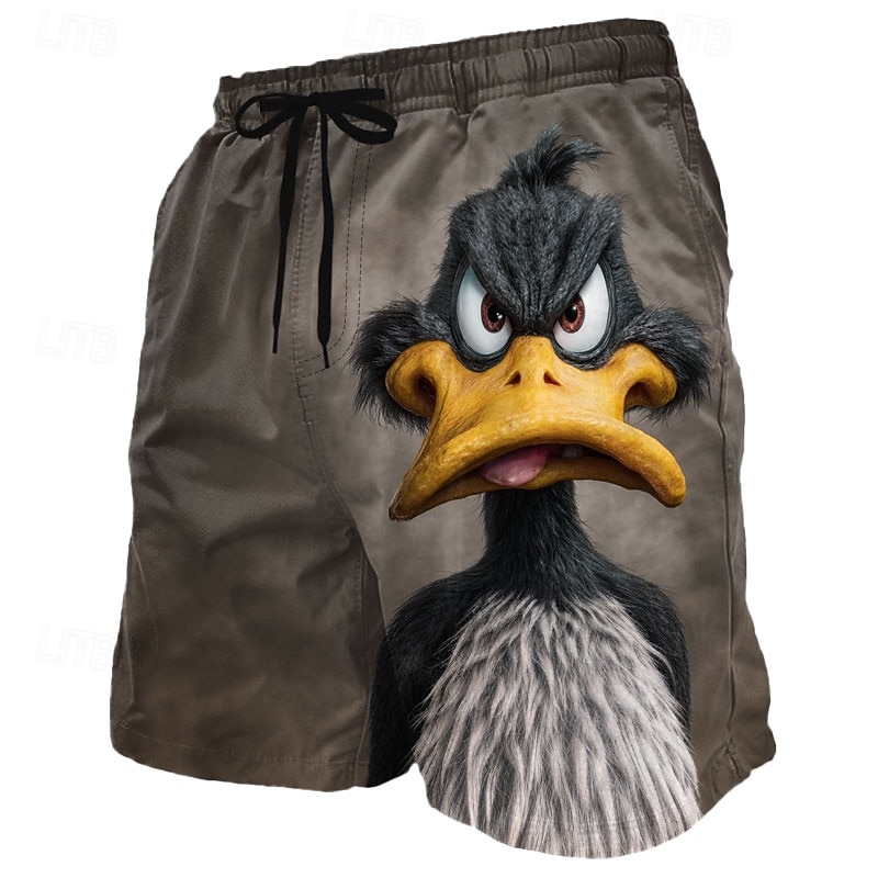 Hombre Gracioso Pato animales de dibujos animados Boxers de Natación Trajes de baño, bañadores cortos Pantalones de Surf Media cintura Hawaiano vacaciones en la playa Bolsillos laterales Forro de 2026 - $20.99 –P4