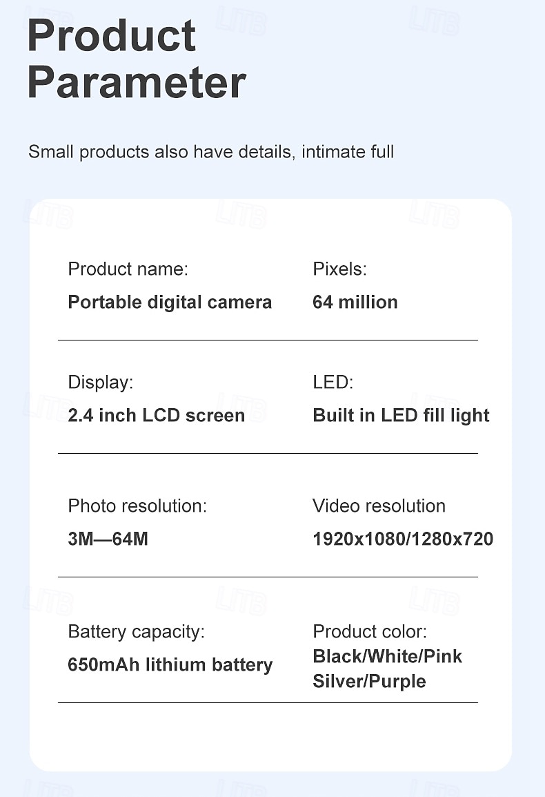 Câmera digital 4K para fotografia, 64MP, com foco automático, ideal para vlogs no YouTube, zoom de 16x, compacta, perfeita para estudantes, iniciantes e adolescentes. Câmera portátil do tipo "apontar de 2026 por $44.99 –P13