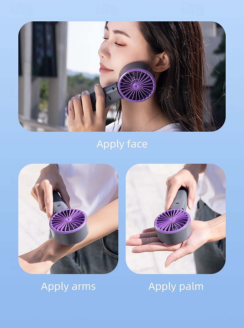Ventilateur portable avec compresse froide, mini-ventilateur 3 en 1 rechargeable par USB, utilisable à la main, sur pied ou à suspendre, idéal pour les voyages et le maquillage. de 2026 ? $27.99 –P4
