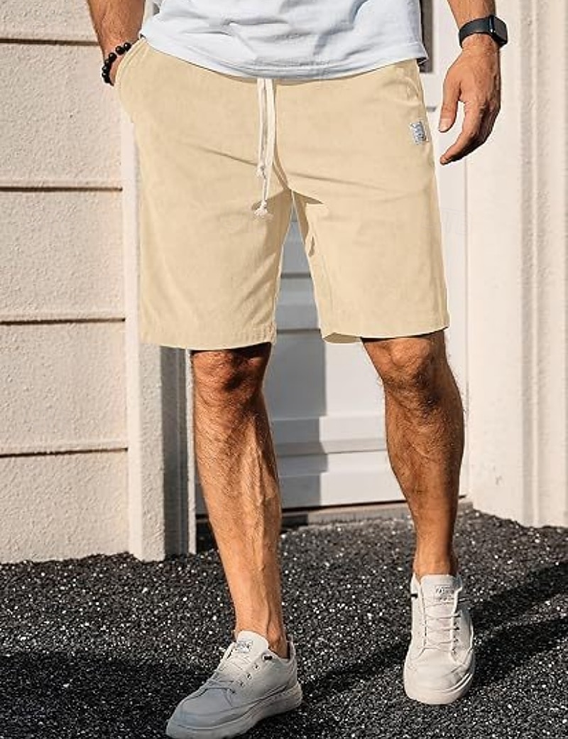 Per uomo Shorts Shorts da Spiaggia Pantaloncini casual Pantaloncini di velluto a coste Tasca Elastico in vita Semplice Comodità Traspirante Lunghezza al ginocchio All'aperto Spiaggia Vacanza Vacanza del 2026 a $21.99 –P15