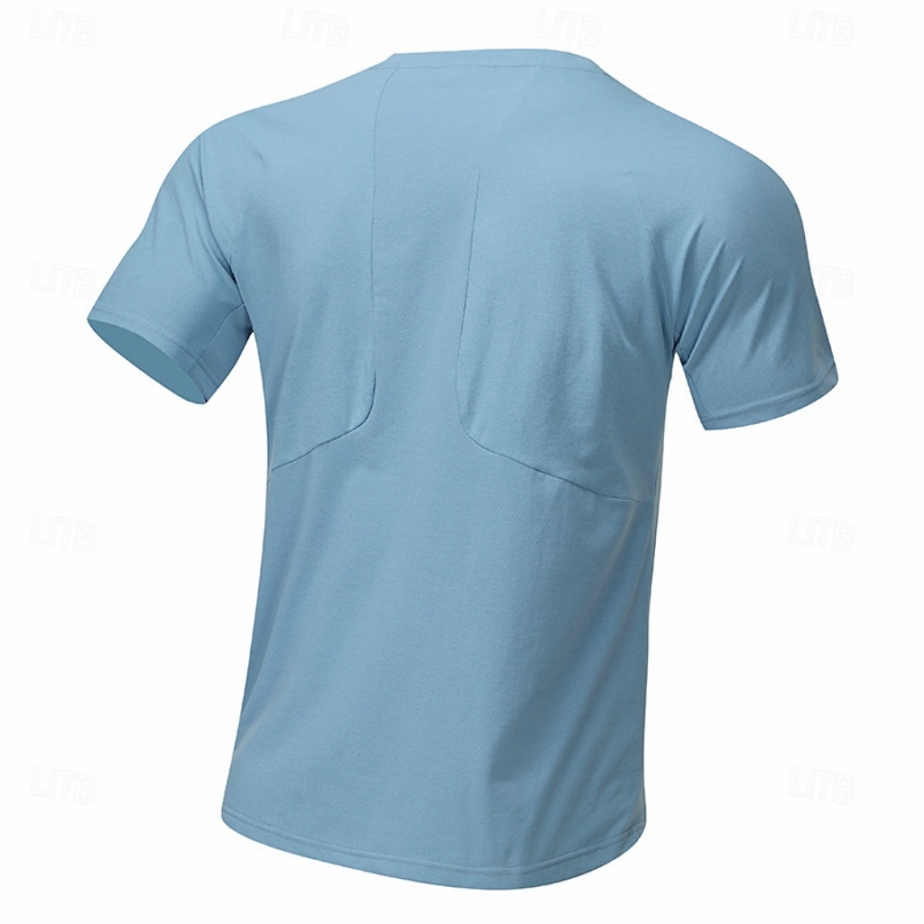Men's T Shirt Short Sleeve Shirt Tee Top Short Sleeve Crew Neck Summer Spring Solid Color Streetwear Stylish Leisure Quick Dry Slim Daily Vacation Sport Black Blue Grey Top Tee for Men 2026 - $22.99 –P13