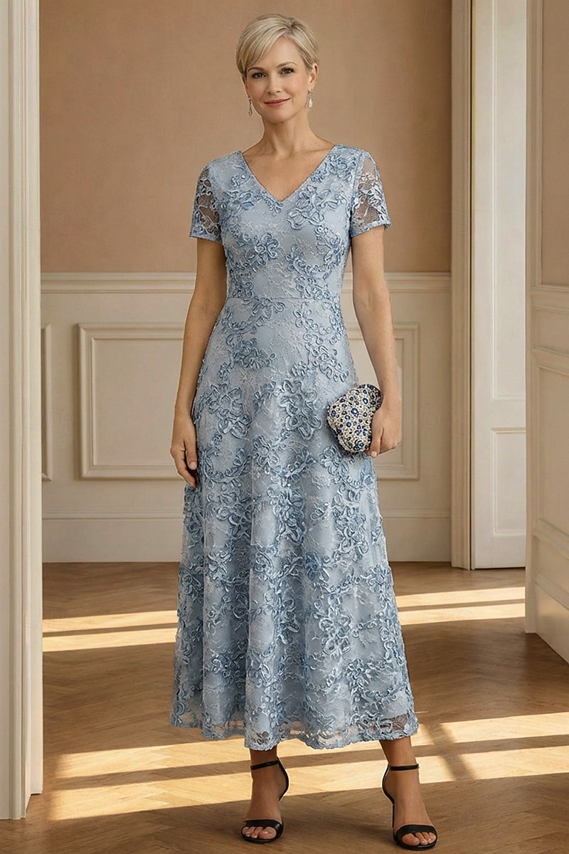 casual ankle length dress A-Line Dress Floor Length Ankle Length Cocktail Dress Wedding Guest Dress  Mother of the Bride