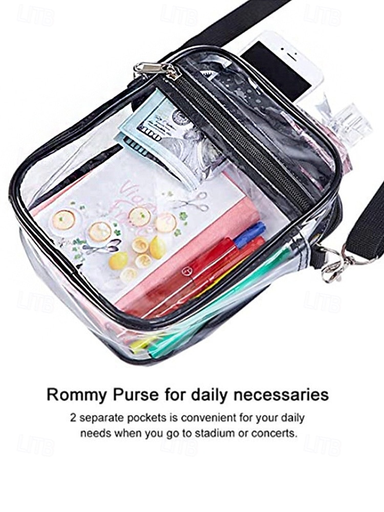 Women's Clear PVC Crossbody Bag, Large and Small Size Transparent Shoulder Bags with Adjustable Straps, Stylish Multi-Color Bags for Beach Vacation, Travel and Casual Daily Use 2026 - $11.99 –P10
