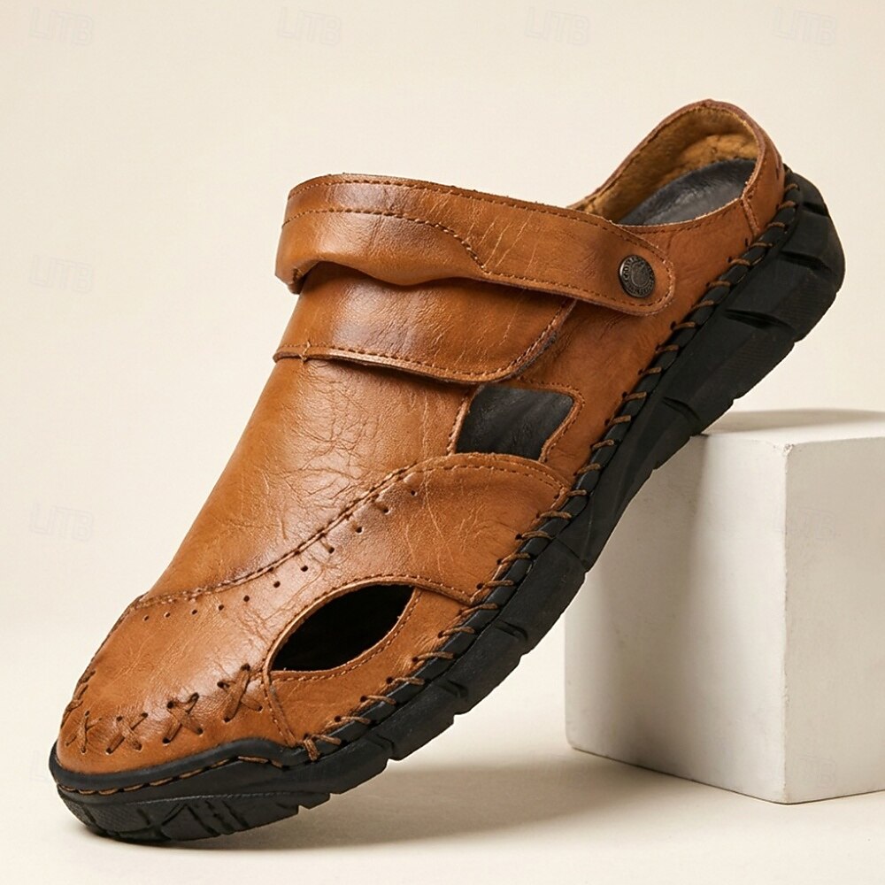 Men's Brown Fisherman Sandals Closed-Toe Casual Summer Shoes Lightweight Comfort Outdoor Footwear for Travel, Vacation, Daily Leisure and Warm Weather Wear 2026 - $46.99 –P1